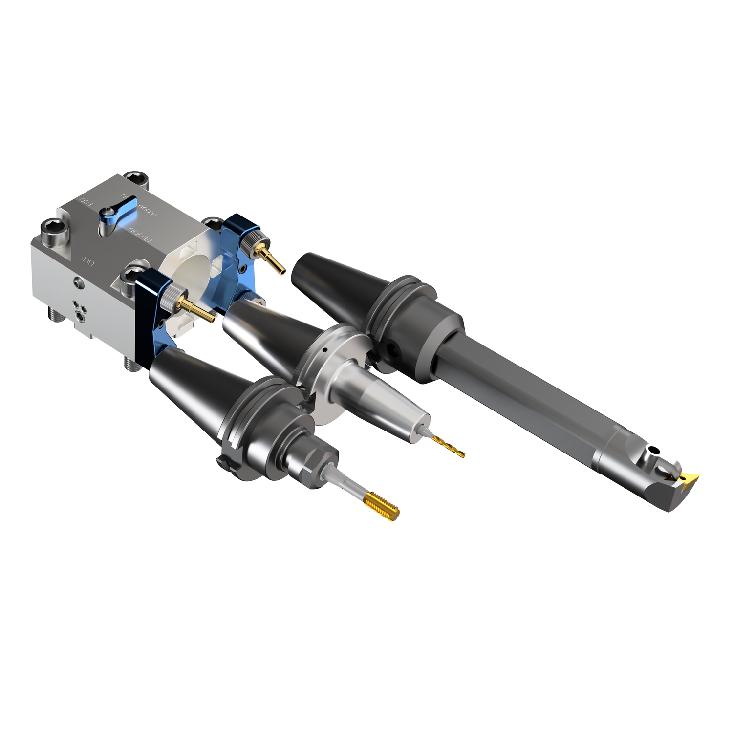 M06-T1 Quick-Change Tool Block | CAT 40 & BT 40 Milling Holder to Lathe Turret Adapter | M06 Series